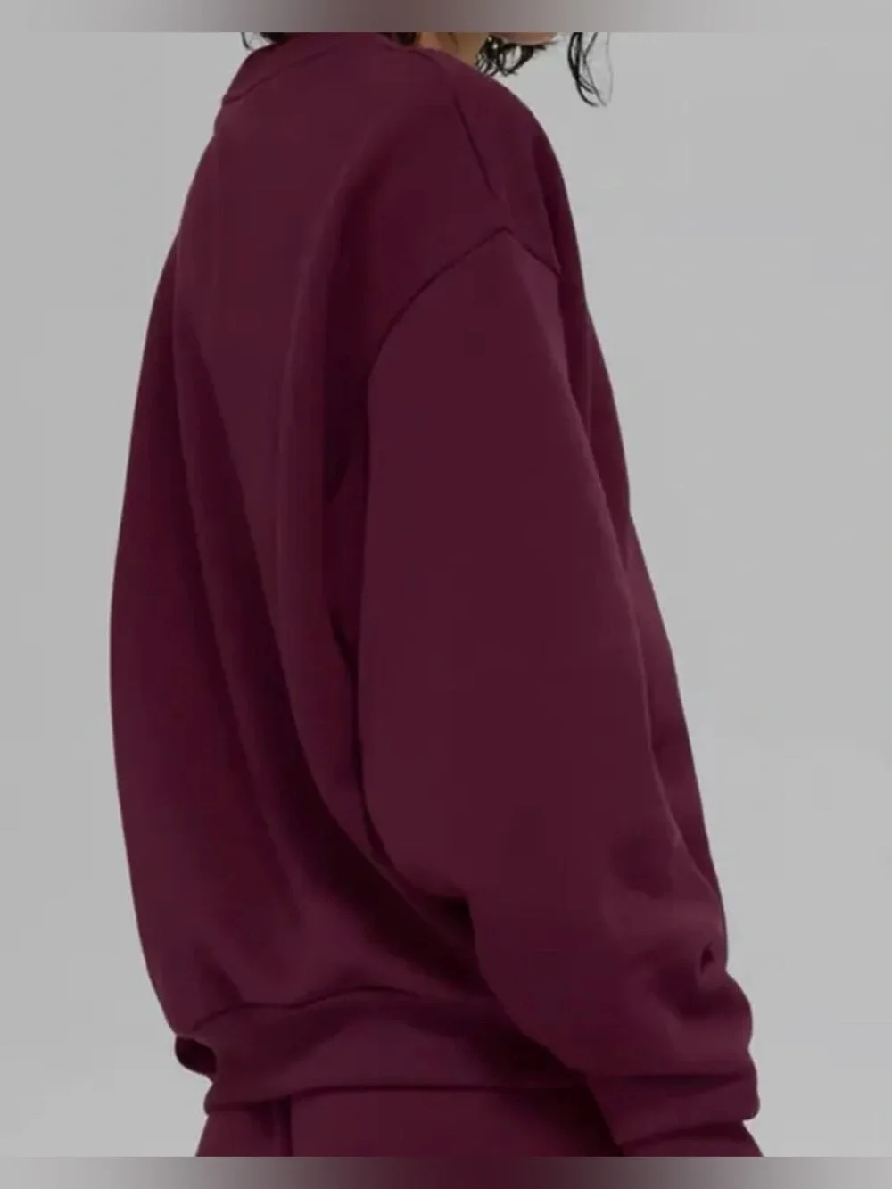 ALO Yoga NWT Accolade Crewneck Pullover Sweatshirt in Burgundy Size L